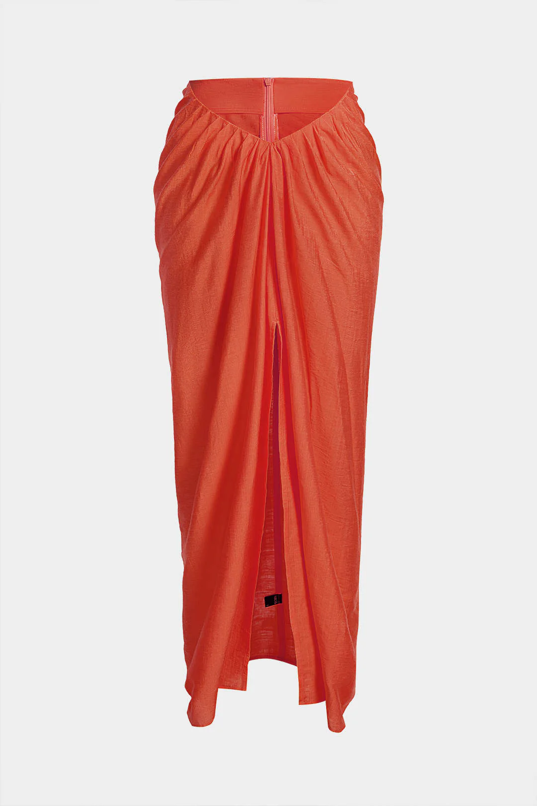 Ruched Split Zipper Skirt - Image 5